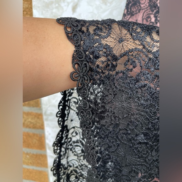 jessica mcclintock Cheongsam style size 4  lace maxi dress - Picture 7 of 16